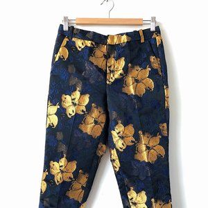 Zara Floral Jacquard Pants